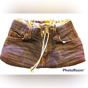 Handmade OOAK pouch little purse bag upcycled denim jeans